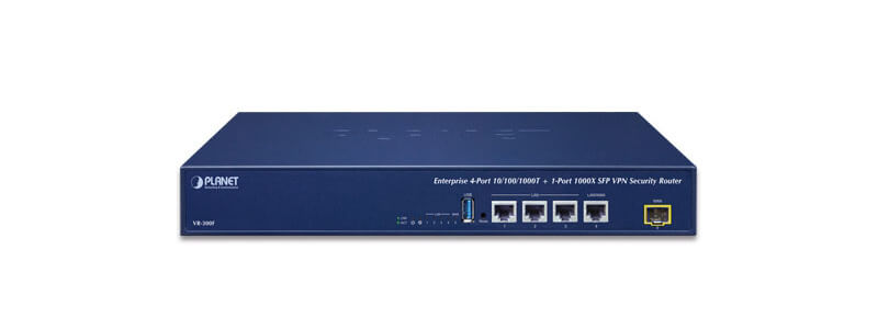 VR-300F | VPN Security Router Planet Enterprise 4-Port 10/100/1000T, 1-Port 1000X SFP
